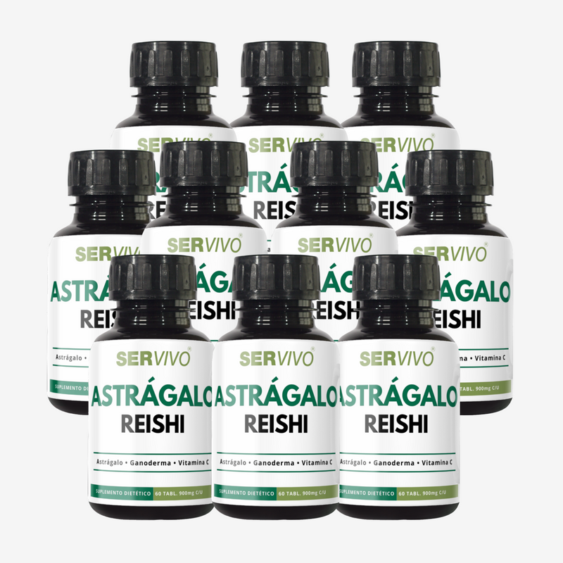 Astrágalo, Reishi y Vitamina C Original (10 pack-600 tabletas) - Ser Vivo