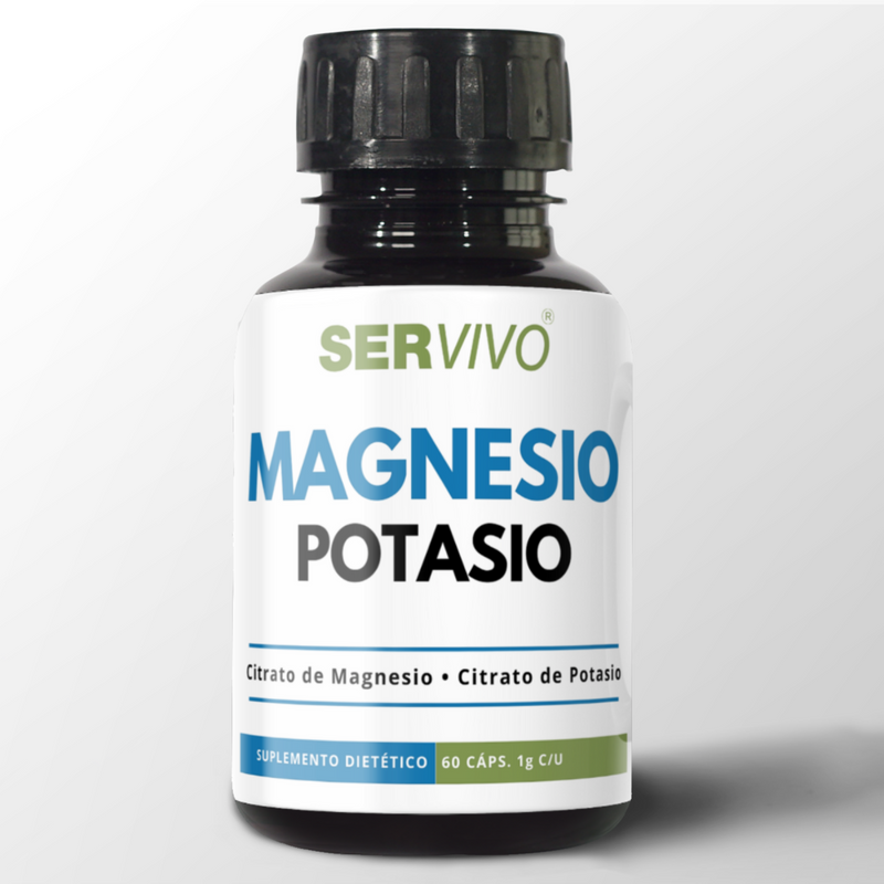 Citrato de Magnesio y Potasio 1g (3 Pack-180 Cápsulas)
