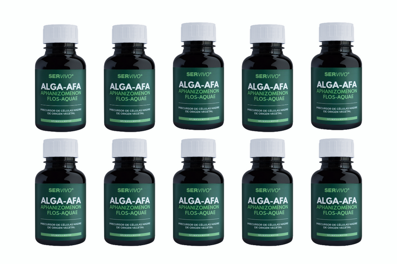 Alga AFA (10 Pack - 600 Cápsulas) Precursor de Células Madre / Precio Mayoreo