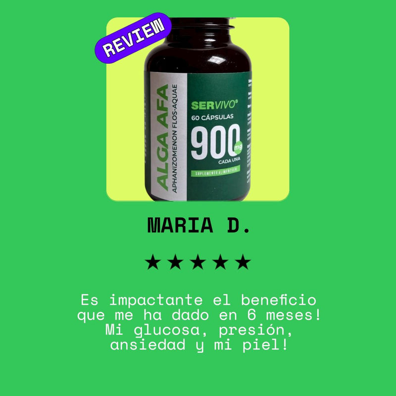 Alga AFA: Energía Natural y Bienestar Mental (60 cápsulas)
