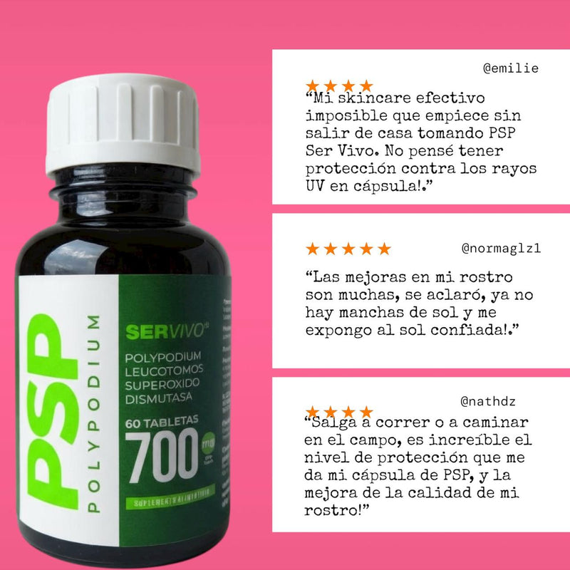Protector de Piel Oral PSP Polypodium Leucotomos, Superóxido Dismutasa