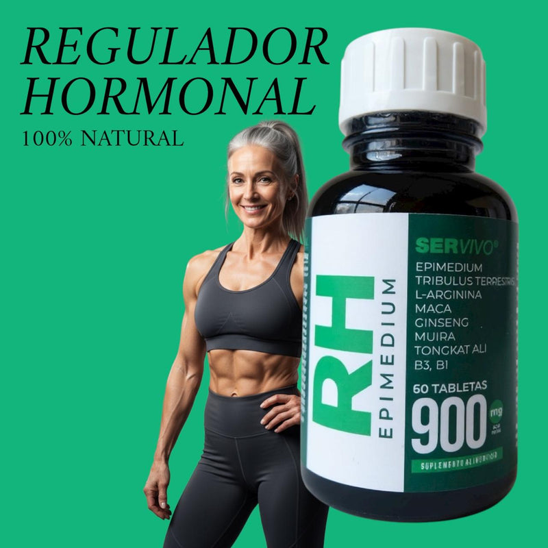 Regulador Hormonal RH Ser Vivo | Epimedium, Tribulus, Maca (60 Cápsulas de Alto Gramaje)
