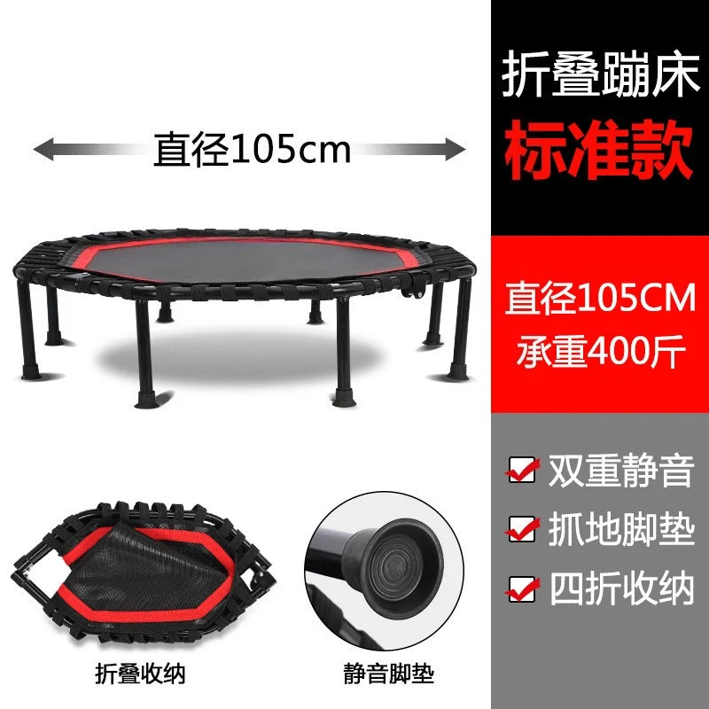 Nuevo Trampolín interior plegable, cuerda elástica para el hogar, deportes de fitness con pasamanos