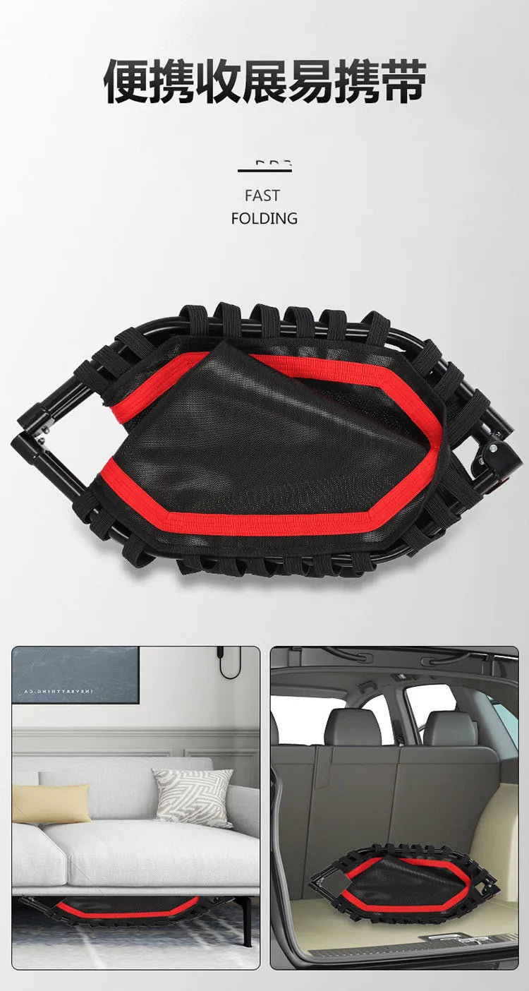 Nuevo Trampolín interior plegable, cuerda elástica para el hogar, deportes de fitness con pasamanos