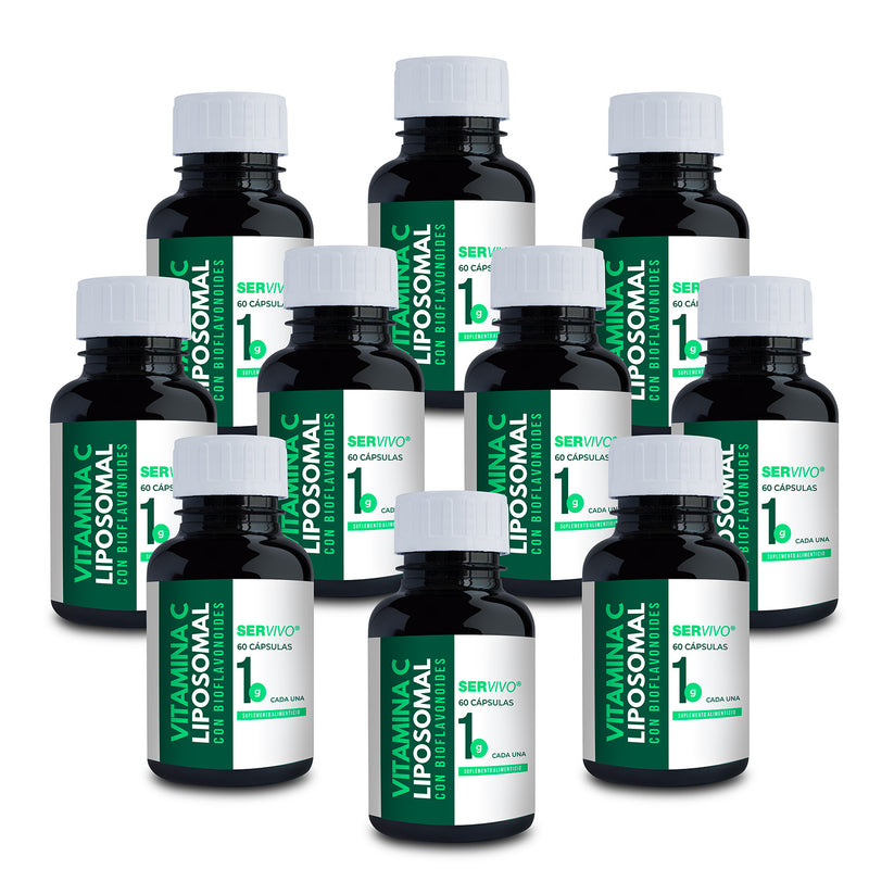 Vitamina C Liposomal con Bioflavonoides (10 Pack-600 Cápsulas) / Precio Mayoreo