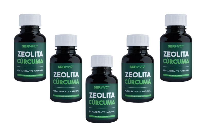 Zeolita y Cúrcuma de 800 mg (5 Pack-300 Tabletas) - Ser Vivo