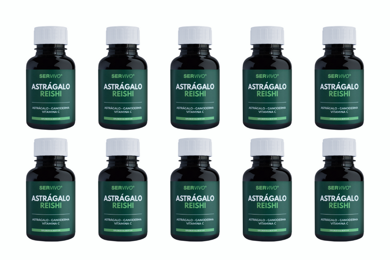 Astrágalo, Reishi y Vitamina C (10 Pack - 600 cápsulas) - Precio Mayoreo