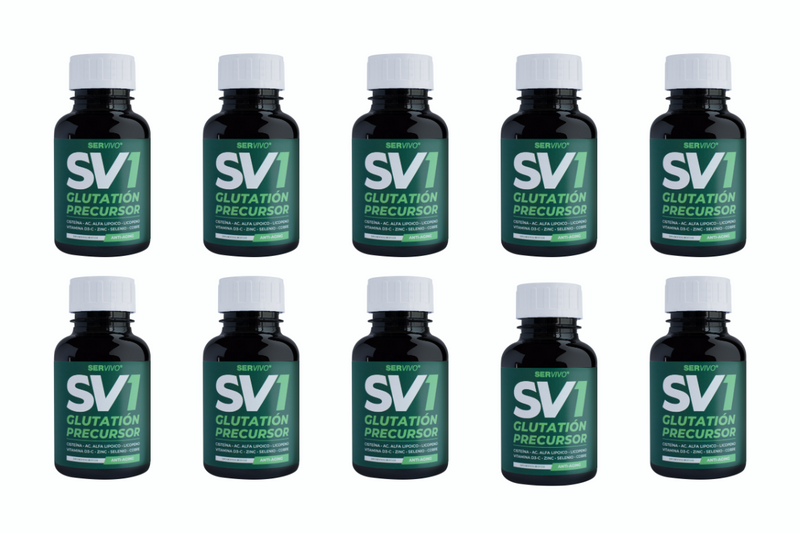 Glutatión Precursor SV1 Cisteína / Ácido Alfa Lipoico 900 mg (10 Pack-600 Tabletas) - Ser Vivo