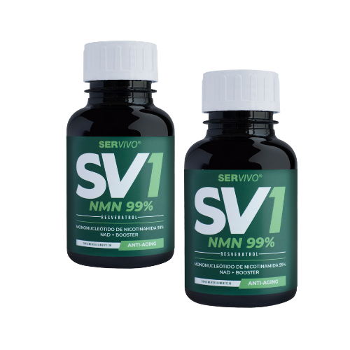 NMN 99% NAD+ Resveratrol SV1 900 mg - (2 Pack - 120 tabletas)