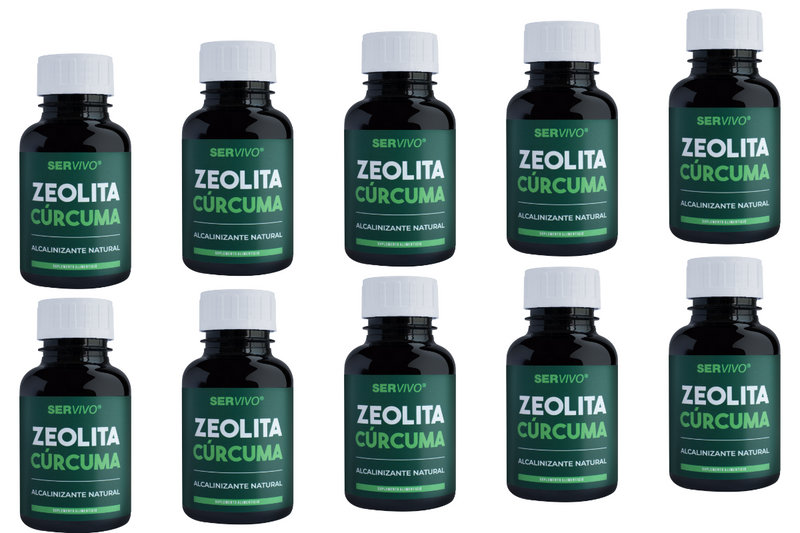 Zeolita y Cúrcuma de 800 mg (10 Pack-600 Cápsulas) Precio de Mayoreo